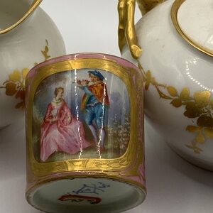Serves Style   1764  French  Hand Painted Porcelain Cup